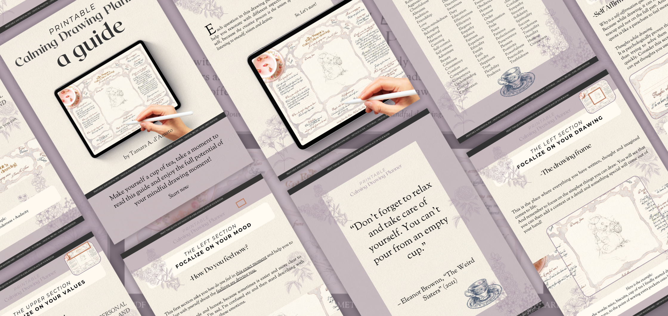 calming drawing planner_thefairyteapot_tamara a.damato