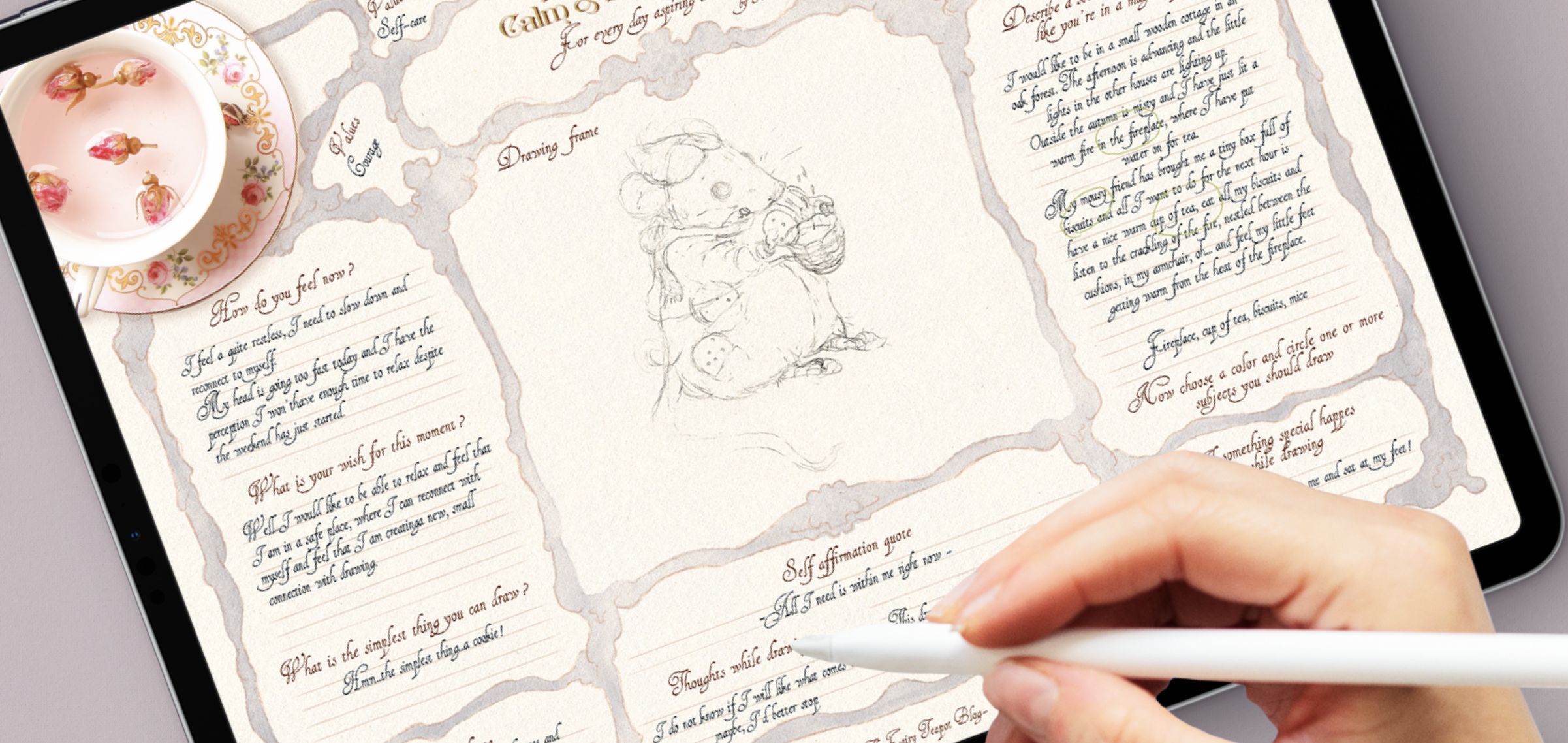 calming drawing planner_thefairyteapot_tamara a.damato